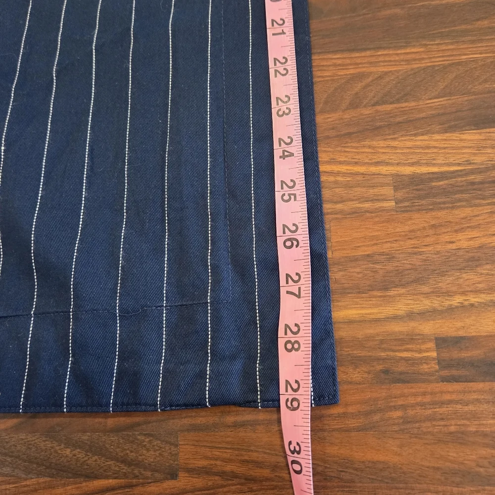 Lauren Ralph Lauren Blue Pinstripe Button Throw Pillowcases Lot Of 2 28x28